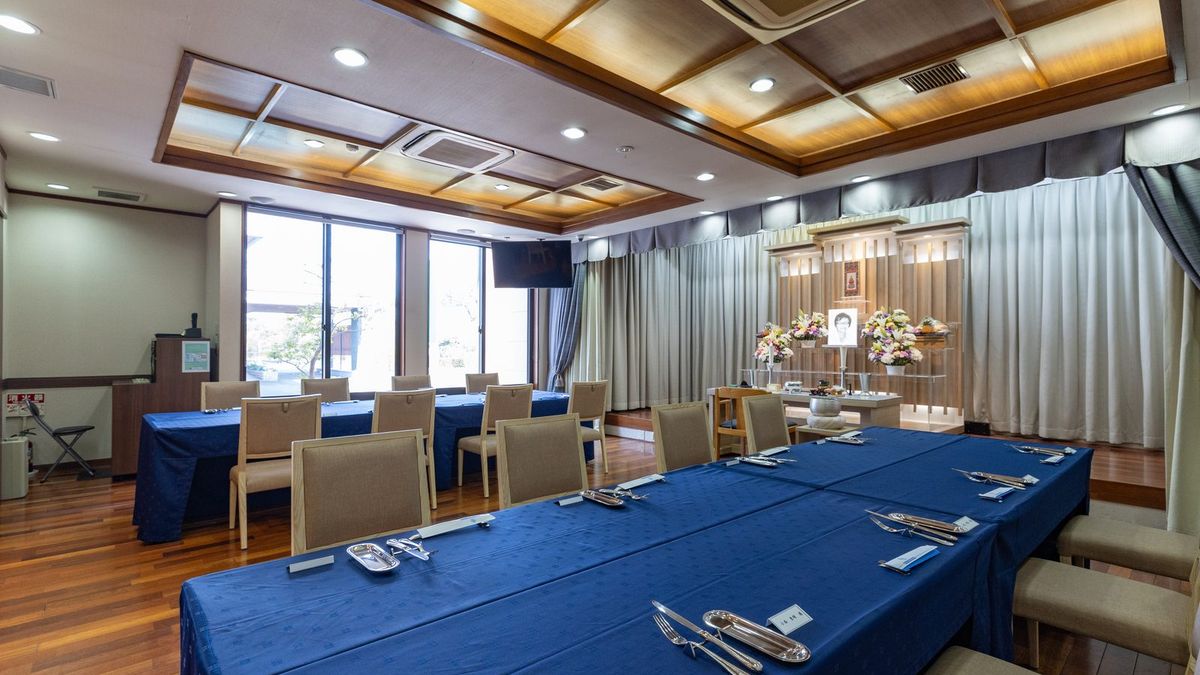 法要の会場(メモリードホール唐津 別館)